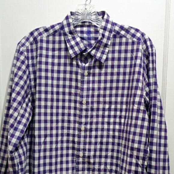 J. Crew Other - J. Crew Medium Long Sleeve Casual Button Shirt - Purple & White